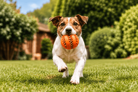 Chien jouant avec la Balle Croc